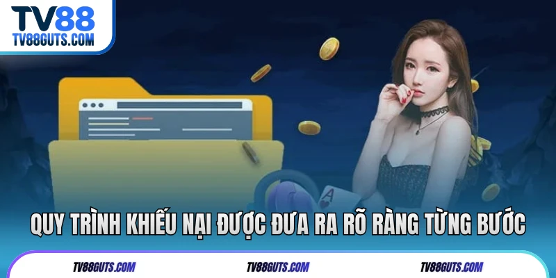 Quy trình khiếu nại được đưa ra rõ ràng từng bước